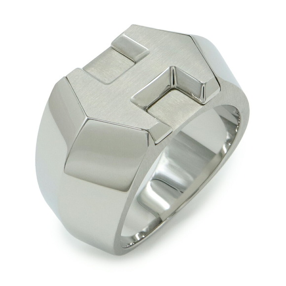 HERMES Super H Ash Ring Stainless Steel Silver